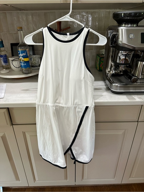 all in motion Pants - All in Motion White Sleeveless Tennis Dress with Black Trim